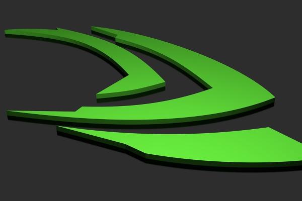 Imagen del logo de Nvidia en fondo negro