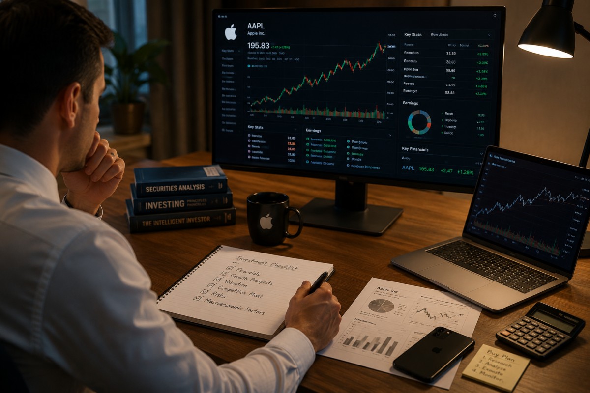 Apple investor fundamental checklist infographic