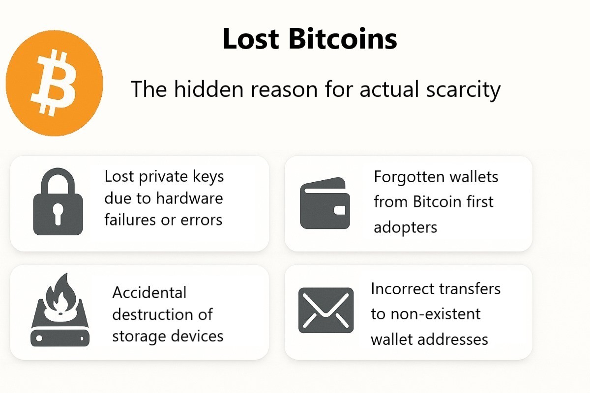 Infographic on the main causes of Bitcoin loss