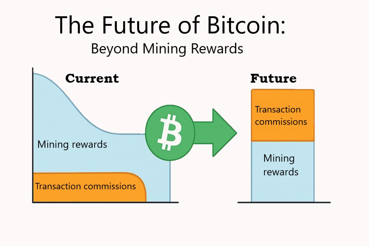 Diagram of Bitcoin's future commission-based economic model