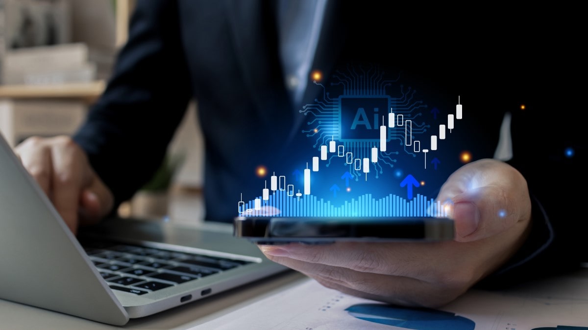 Trader haciendo uso de la ia en el trading para ganar más dinero