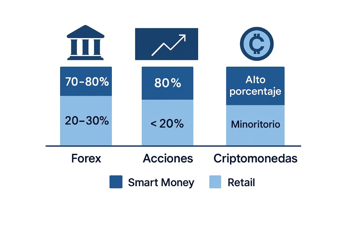Participación institucional por mercados