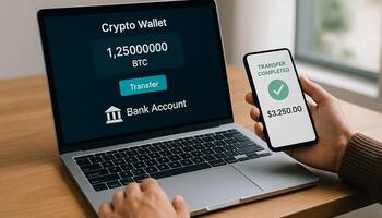 Transferencia de criptomonedas desde una billetera digital a una cuenta bancaria
