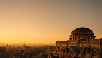 Vista panorámica de Ciudad de México, sede del Banco de México emisor del peso mexicano