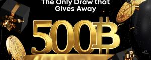 Particpe para ter uma chance de ganhar 500 BTC junto com 500 prêmios adicionais